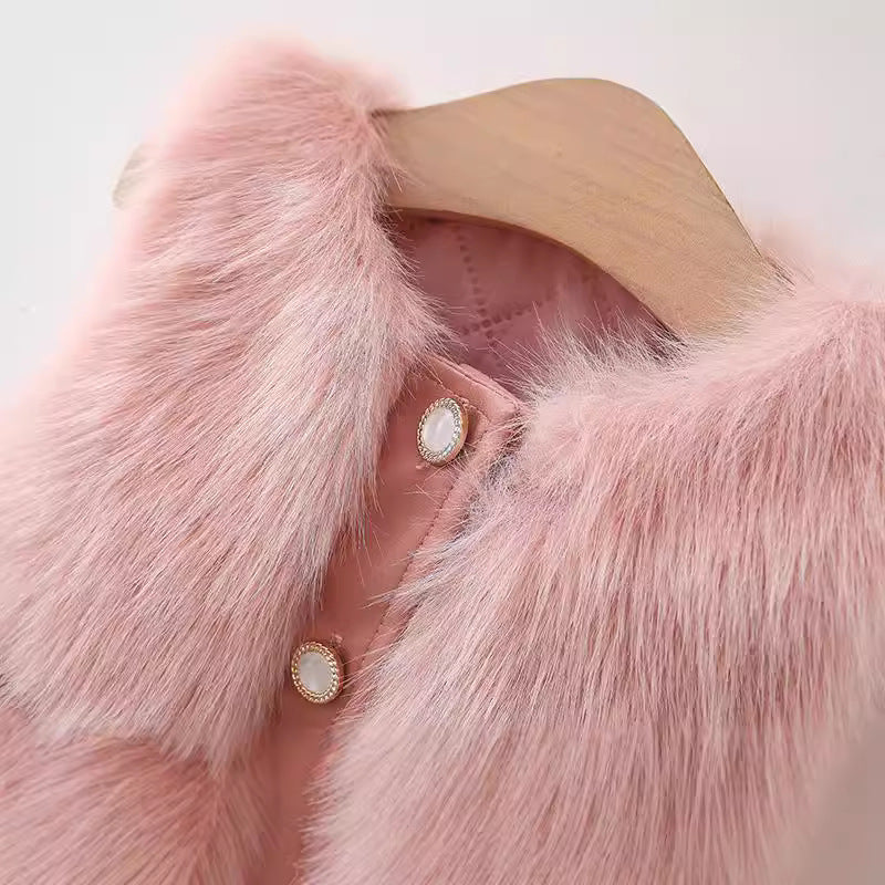 Adorable Infant Baby Girls Sleeveless Single Breasted Sweater Beaded Vest-4