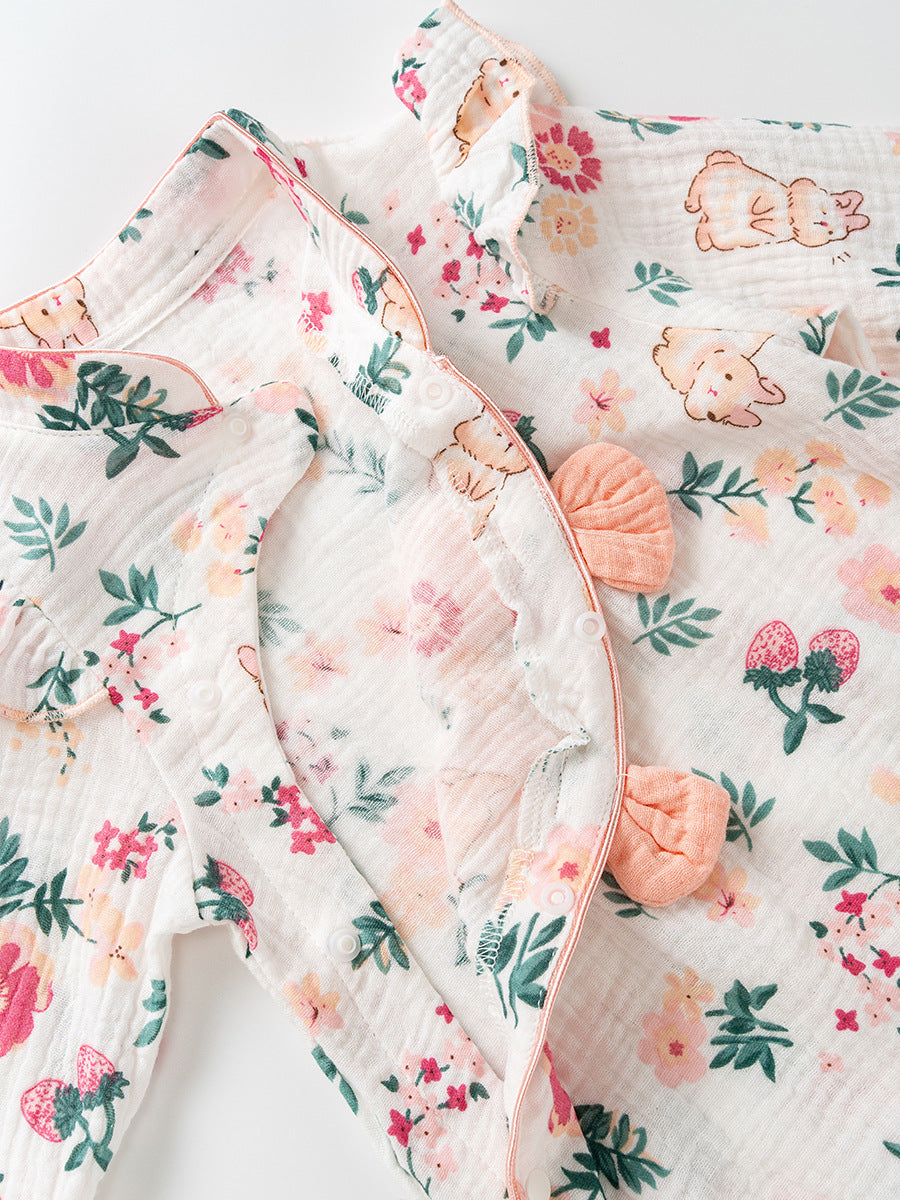 Autumn Baby Girl Style Home Clothes Romper-3