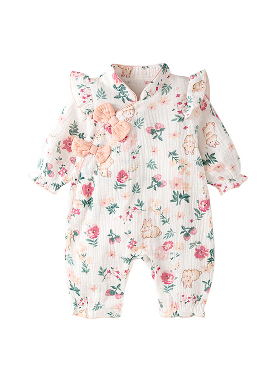 Autumn Baby Girl Style Home Clothes Romper-4