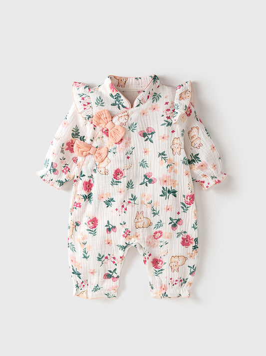 Autumn Baby Girl Style Home Clothes Romper-0